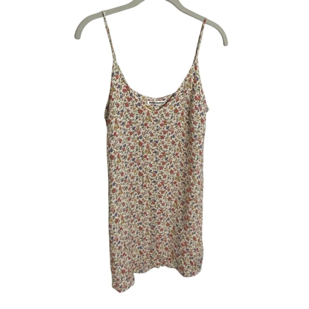 Reformation Spaghetti Strap floral Mini Dress size large